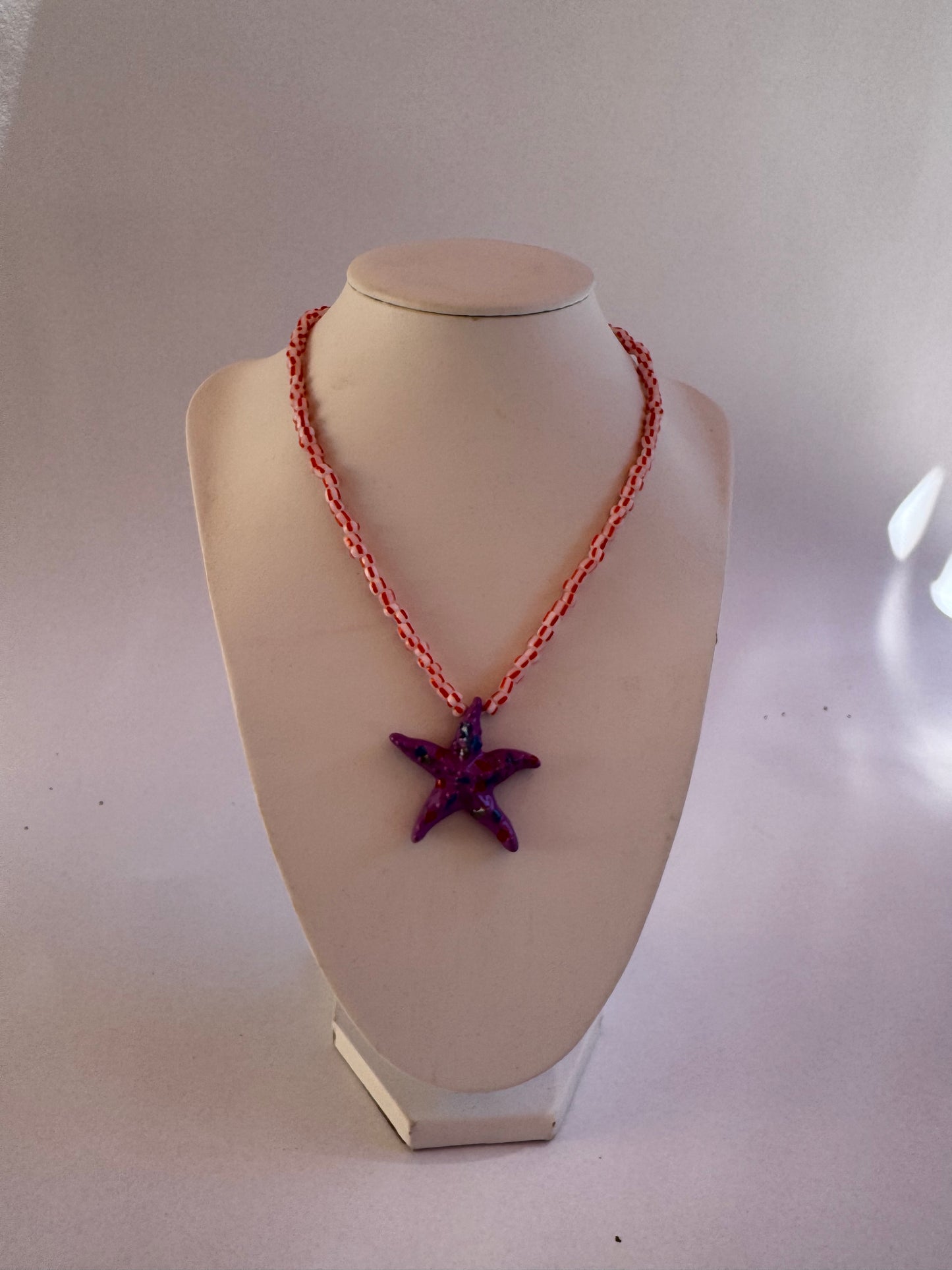 Collar estrella de vidrio