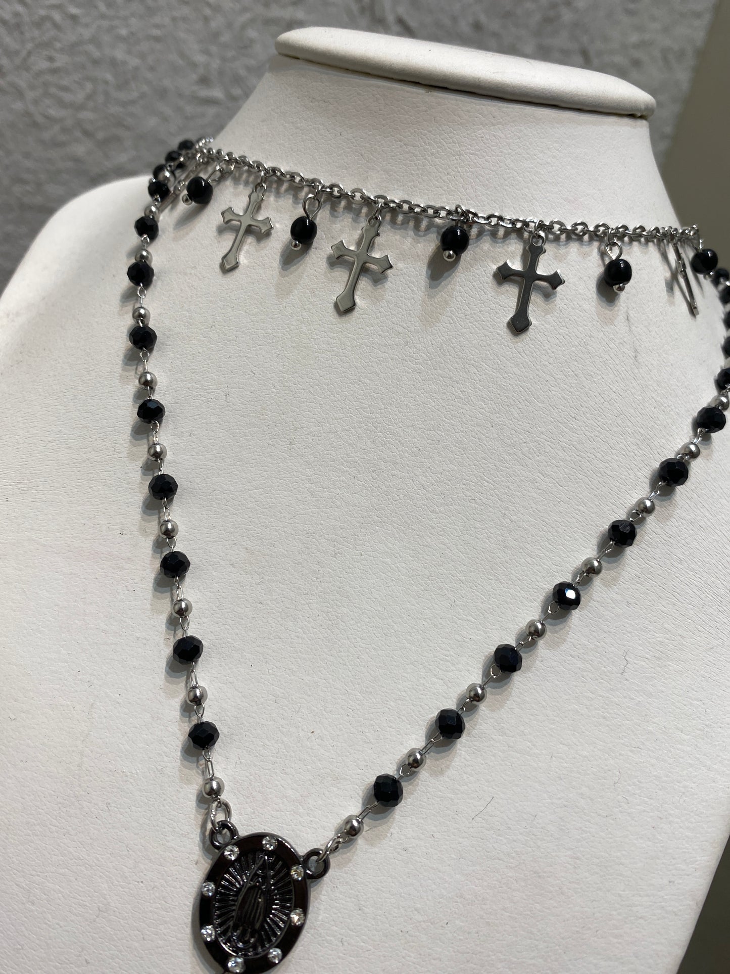 collar doble cruz