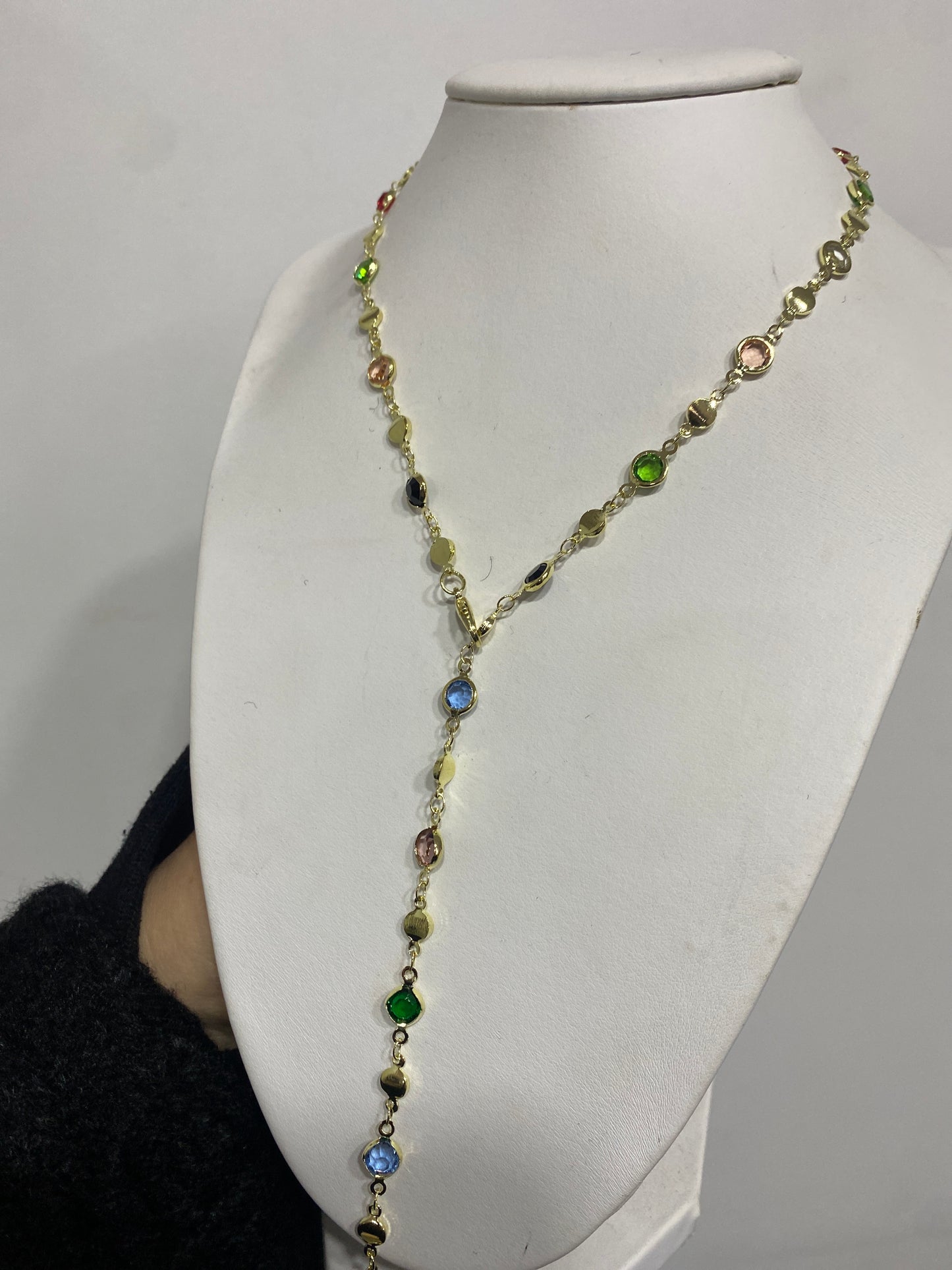 Collar largo colores (dorado)