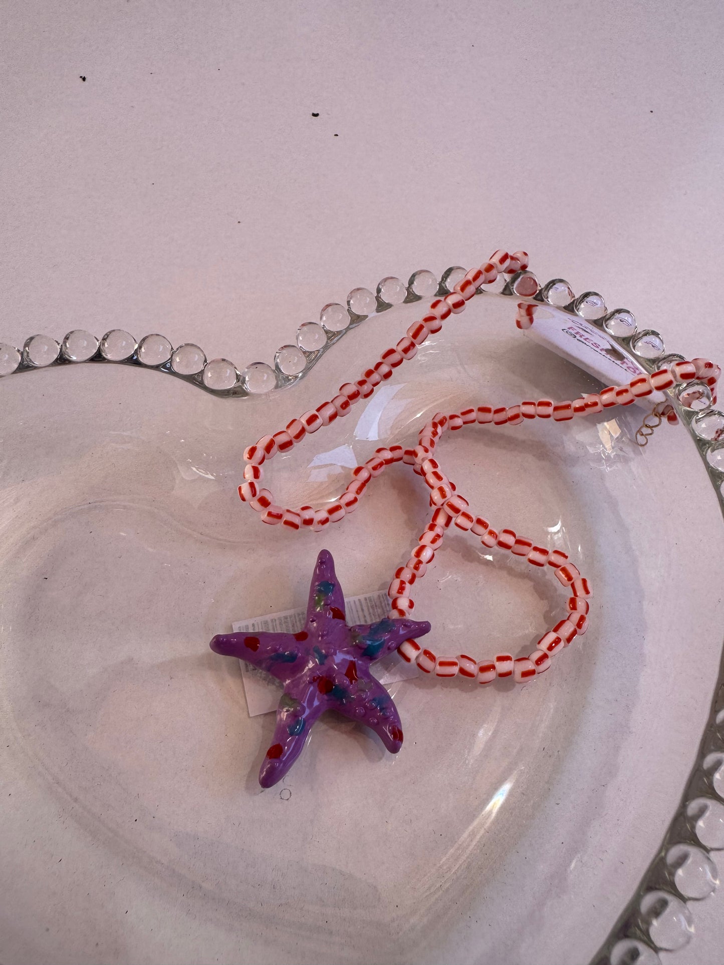 Collar estrella de vidrio