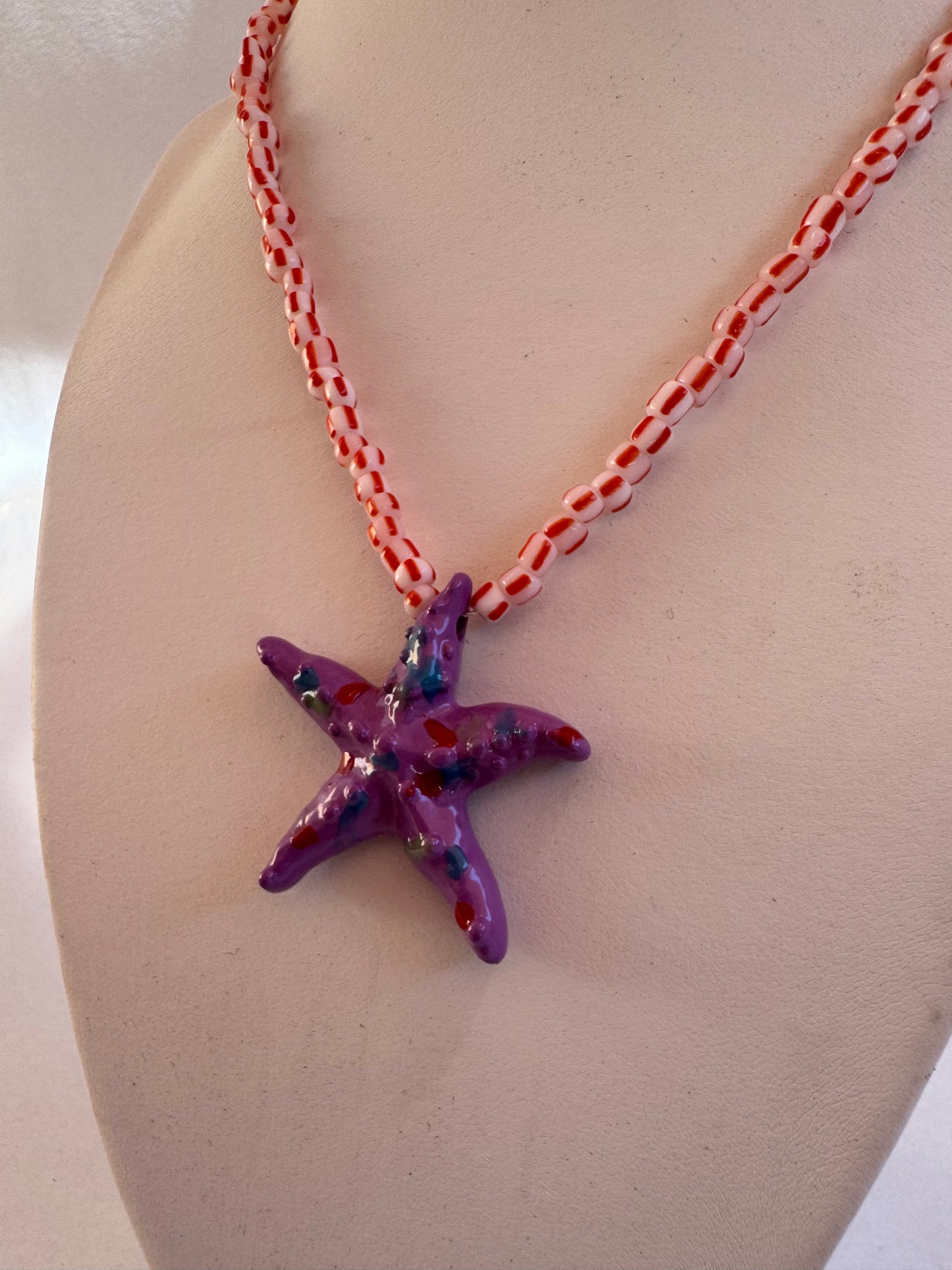 Collar estrella de vidrio