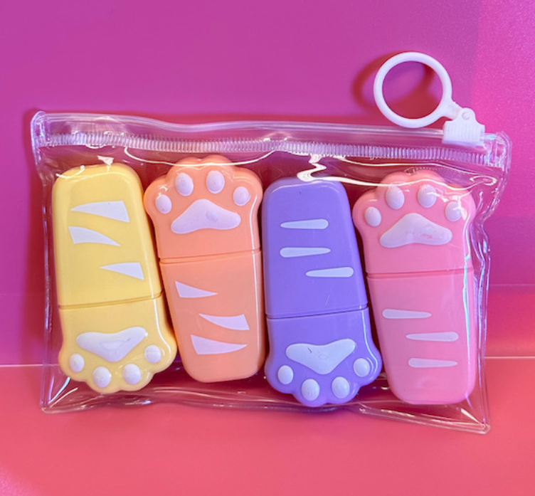 SET DESTACADOR PATA DE GATO