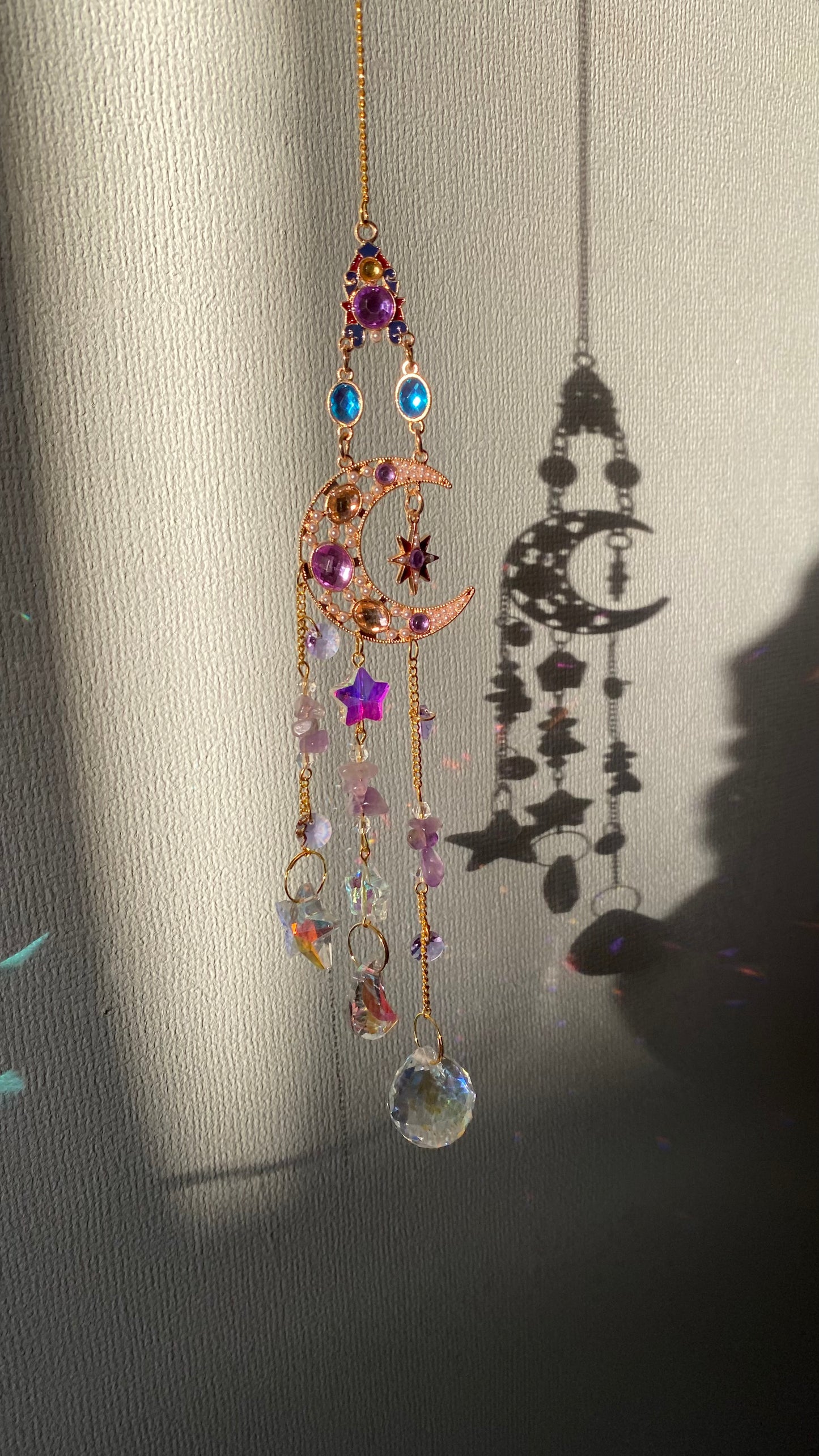 Atrapasol luna cromática y amatista