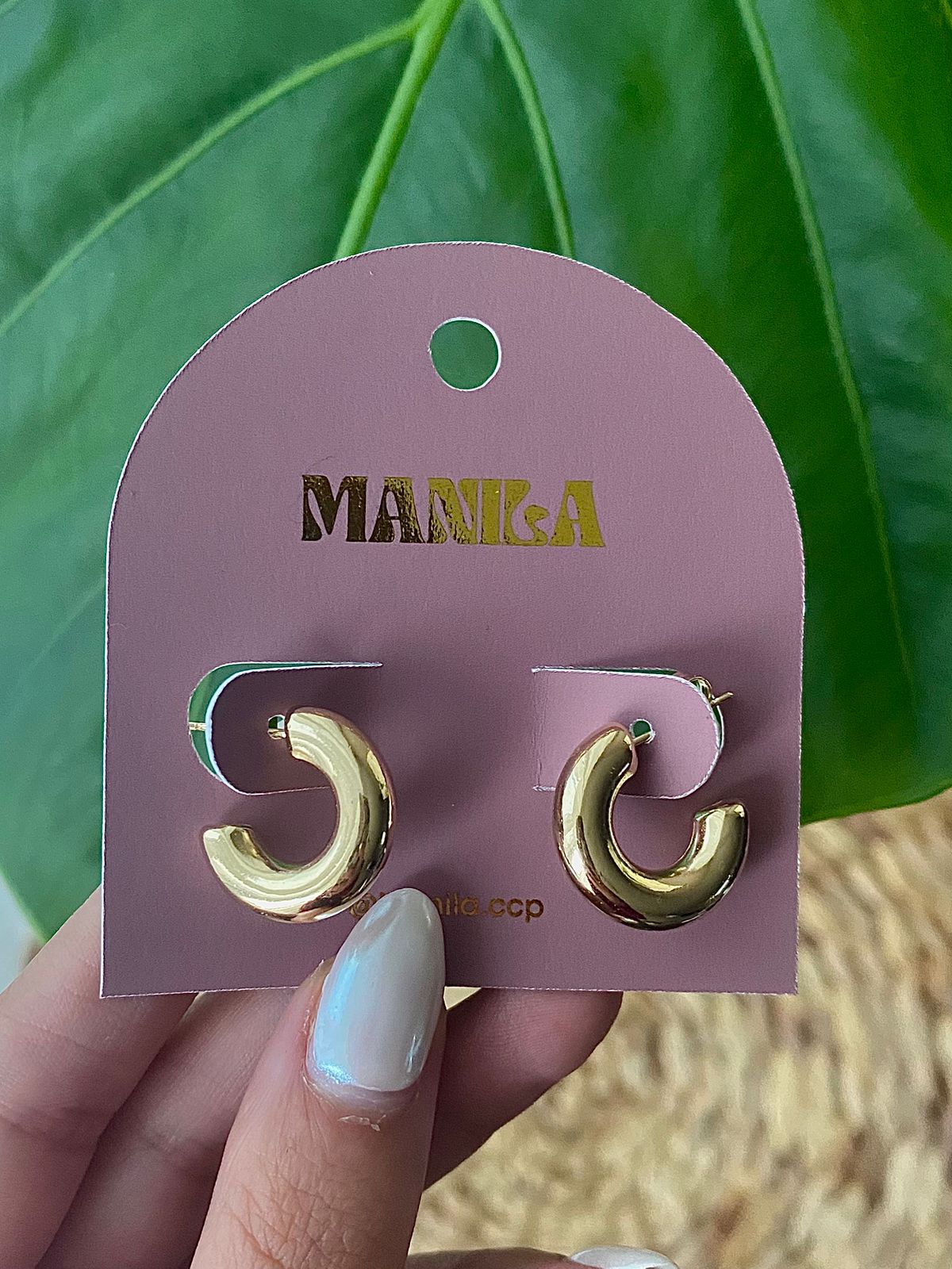 Argollas Enchape en Oro (18 mm)