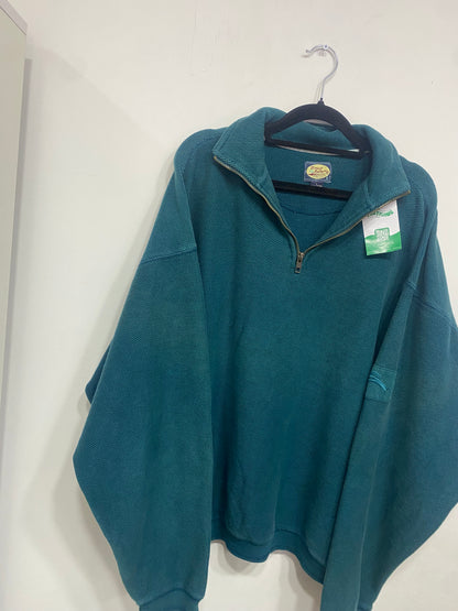 POLERON VERDE CUELLO PIQUÉ