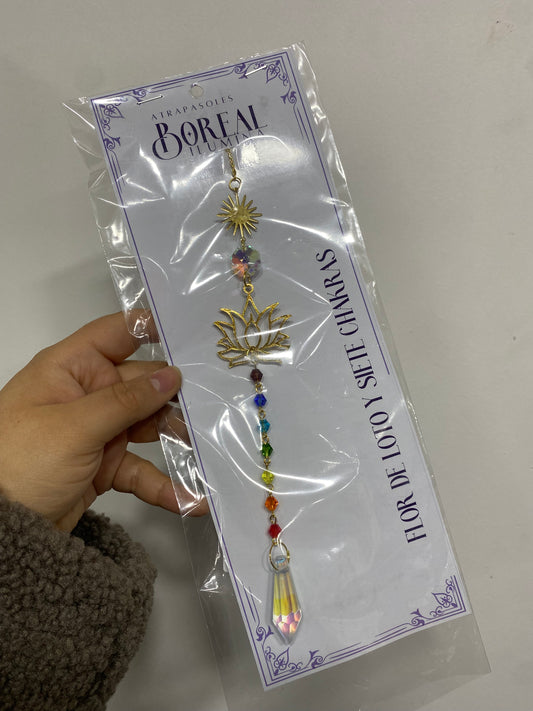 ATRAPASOL FLOR DE LOTO Y 7 CHAKRAS