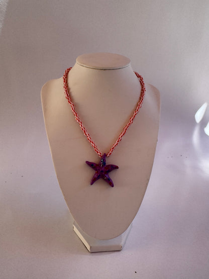 Collar estrella de vidrio