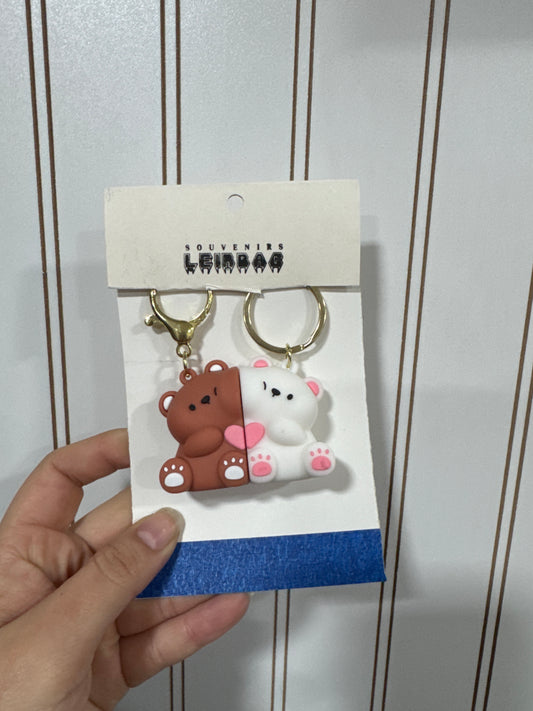 Llavero pareja oso