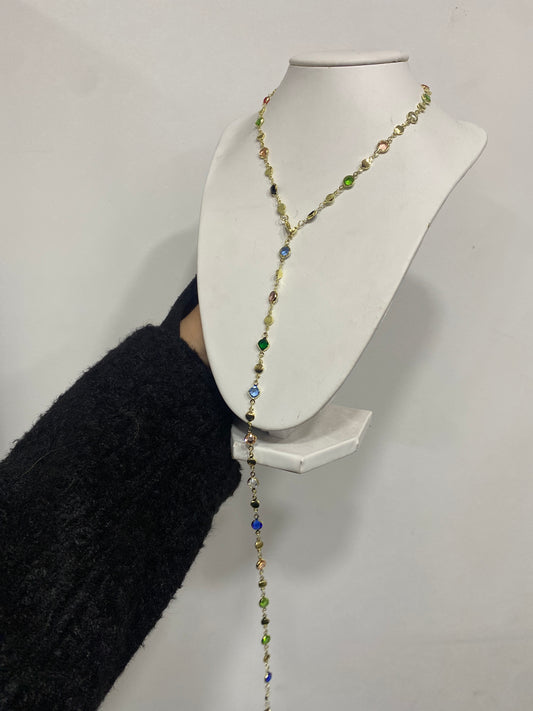 Collar largo colores (dorado)
