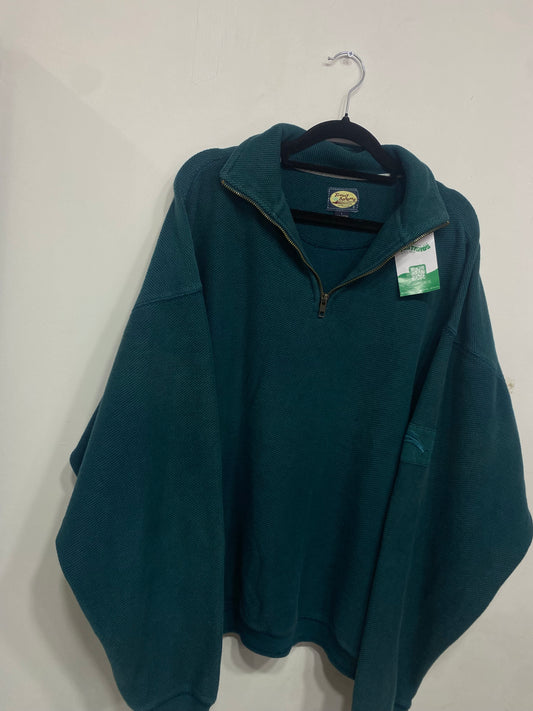 POLERON VERDE CUELLO PIQUÉ