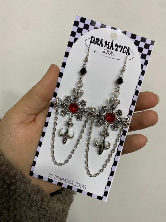 Aros cruz xl roja