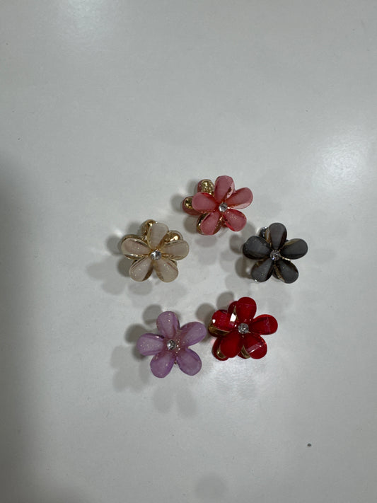 Mini pinzas flor metal