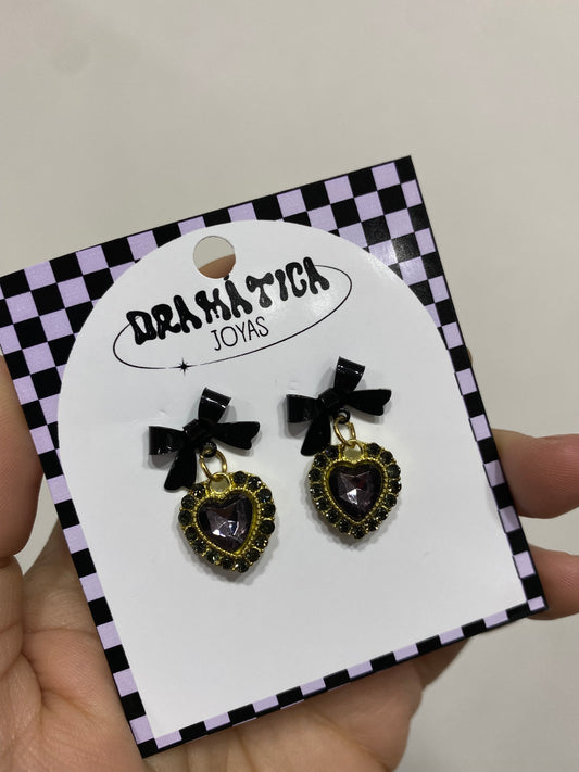 Aros corazon cortos