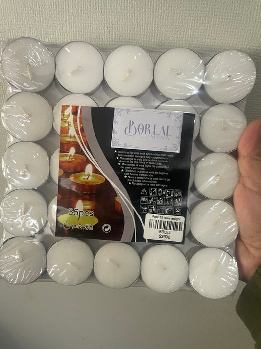 Pack 25 unidades Vela tealight