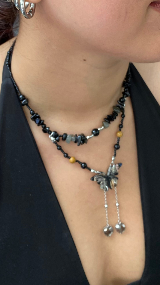 Collar Fluorita mariposa