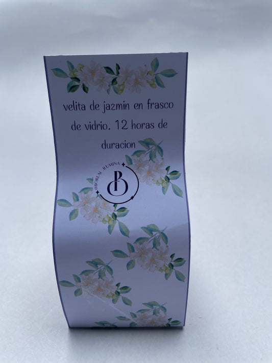 Vela en frasco de vidrio 5 x 7,5 - Jazmin