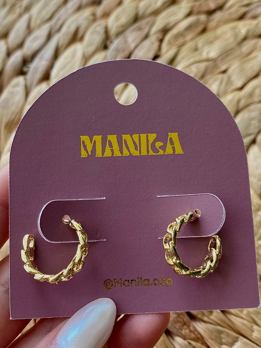 Aros Argolla Cadena Grumet – Enchape en Oro (16 mm x 3 mm)