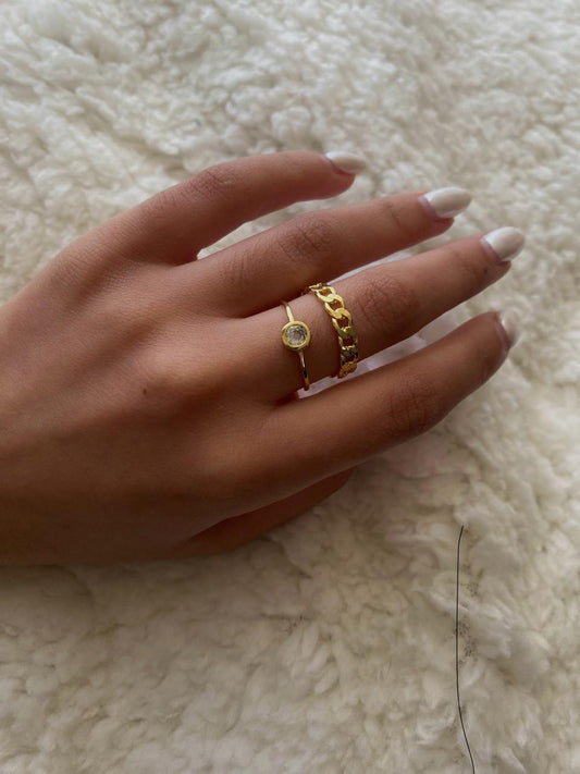 Anillo enchape en oro