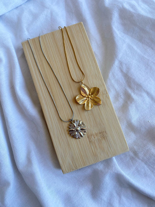 COLLAR ACERO -FLOR