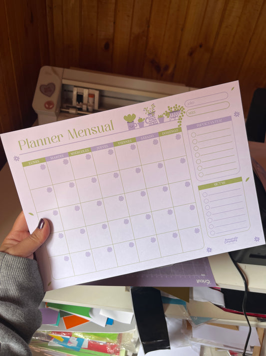 Planner mensual A4 encolado